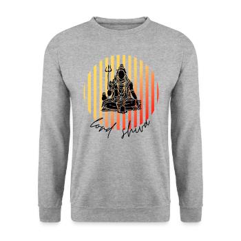Shiva Lord Hindouisme Yoga Yogi Inde - Sweat-shirt Unisexe - gris chiné - Devant - Alina (178cm) & Michal (187cm)
