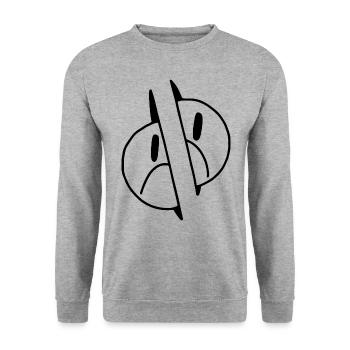 Sad but ok. - Unisex Sweatshirt - salt & pepper - Front - Alina (178cm) & Michal (187cm)