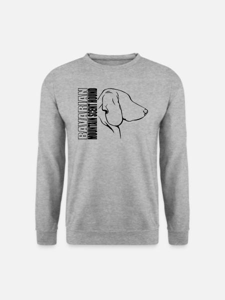 BAVARIAN MOUNTAIN SCENT HOUND Profil Hunde Hund - Unisex Pullover - Weißgrau meliert