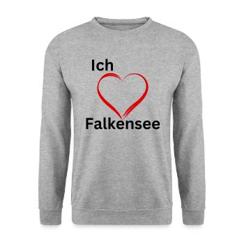 Fkslove - Unisex Pullover - Weißgrau meliert - Vorne - Alina (178cm) & Michal (187cm)