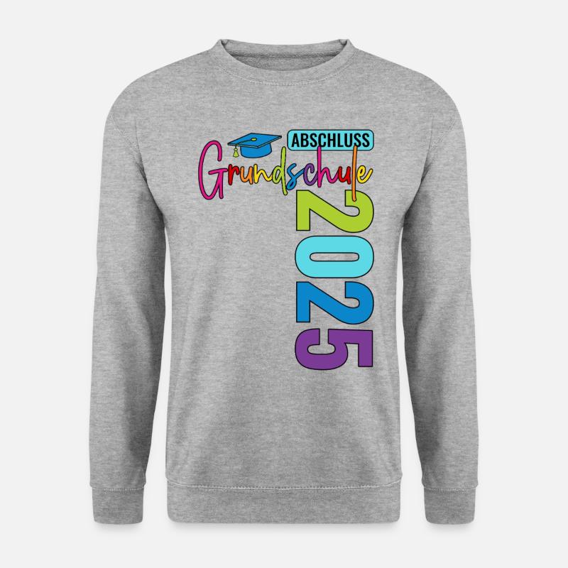 Abschluss 2025 Grundschule - Unisex Pullover - Weißgrau meliert