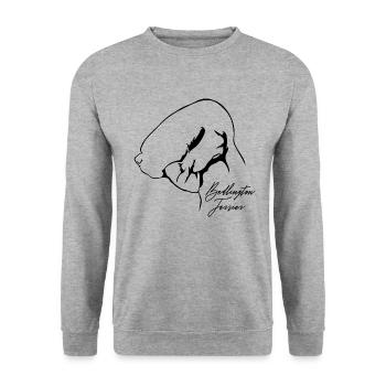 BEDLINGTON TERRIER Profil Chiens Wilsigns - Sweat-shirt Unisexe - gris chiné - Devant - Alina (178cm) & Michal (187cm)