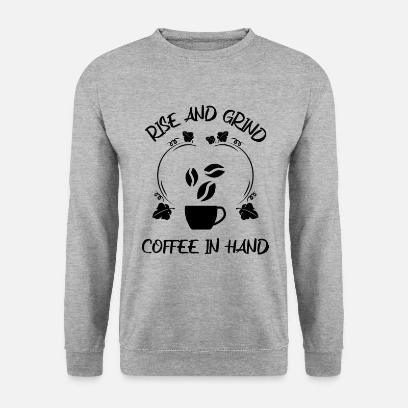 Kaffee Espresso Käffchen - Unisex Pullover - Weißgrau meliert