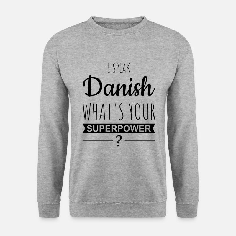 DANISH - Superpower - Unisex Pullover - Weißgrau meliert