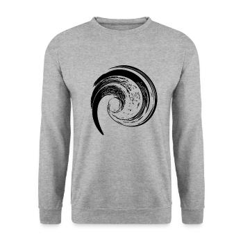 Rotated Shaft Whirlpool Formation - Unisex Sweatshirt - salt & pepper - Front - Alina (178cm) & Michal (187cm)