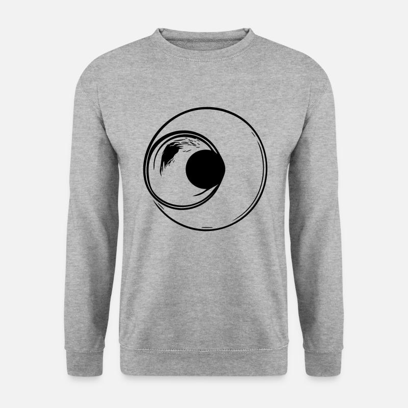 Kreise Linien Geomometrie - Unisex Pullover - Weißgrau meliert