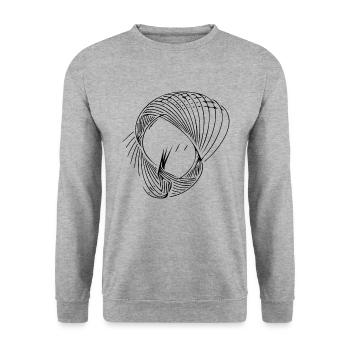 Lignes de cercle géométriques - Sweat-shirt Unisexe - gris chiné - Devant - Alina (178cm) & Michal (187cm)