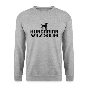 Hungarian Vizsla Dog Breed Hunting Dogs Wilsigns - Unisex Sweatshirt - salt & pepper - Front - Alina (178cm) & Michal (187cm)