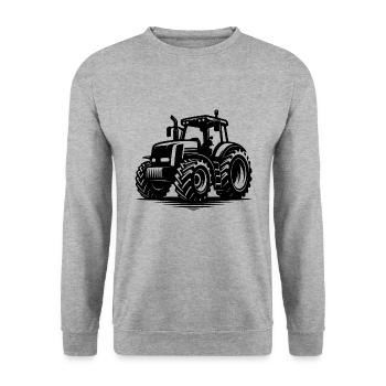 Tracteurs robustes pour les machines agricoles de tracteur Biofarmer - Sweat-shirt Unisexe - gris chiné - Devant - Alina (178cm) & Michal (187cm)