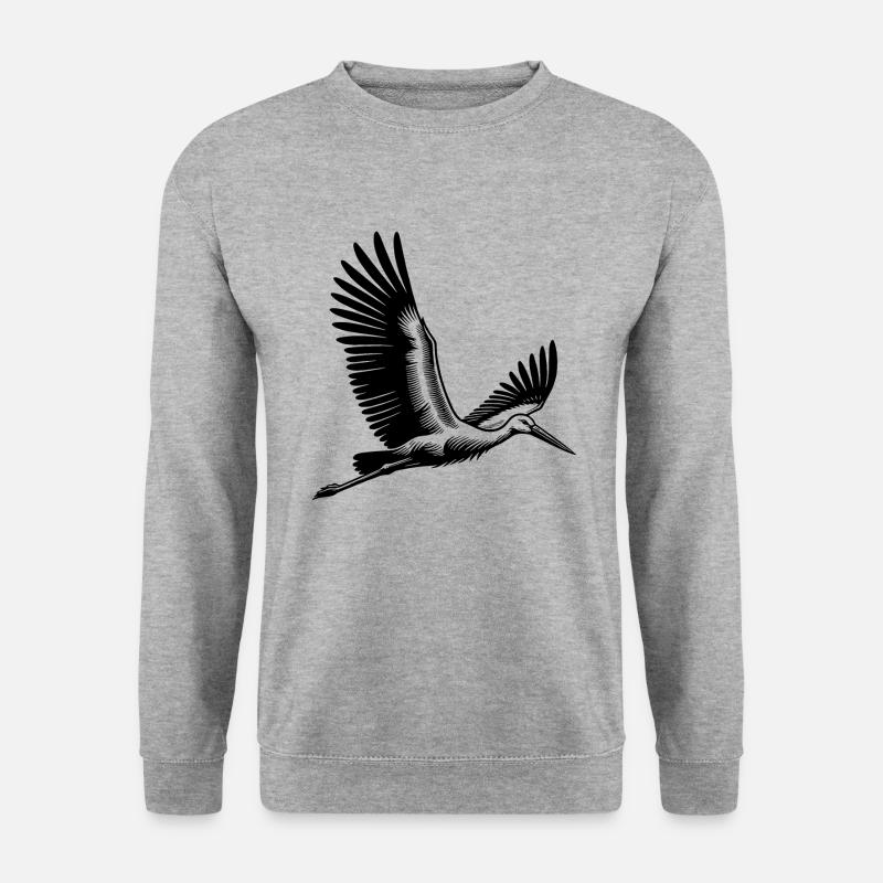 Flying Stork - Unisex Sweatshirt - salt & pepper