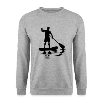 Paddle Equipment Stand Up Paddling Training - Unisex Sweatshirt - salt & pepper - Front - Alina (178cm) & Michal (187cm)