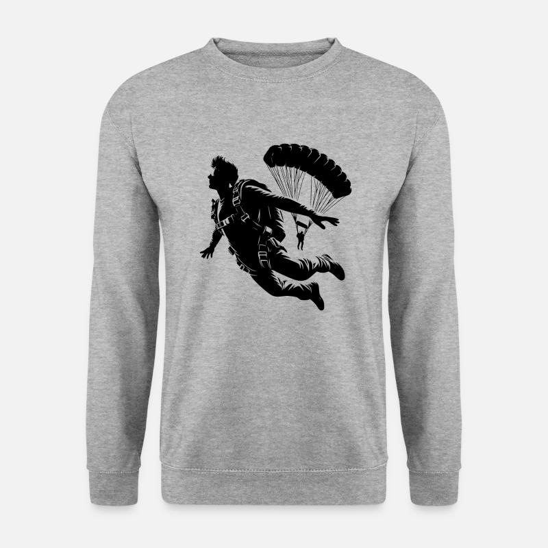Two skydivers skydiving - Unisex Sweatshirt - salt & pepper