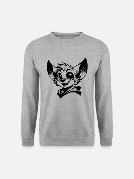 Funny Kids Bat Vampire Drawing - Unisex Sweatshirt - salt & pepper