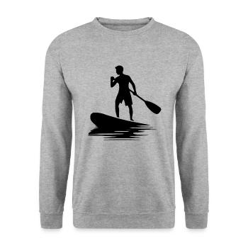 Stand Up Paddling paddling technique on the water - Unisex Sweatshirt - salt & pepper - Front - Alina (178cm) & Michal (187cm)