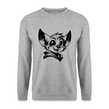 Chauve-souris riant enfants vampire dessin - Sweat-shirt Unisexe - gris chiné - Devant - Alina (178cm) & Michal (187cm)