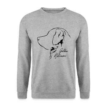 GOLDEN RETRIEVER Profil Chiens Wilsigns - Sweat-shirt Unisexe - gris chiné - Devant - Alina (178cm) & Michal (187cm)