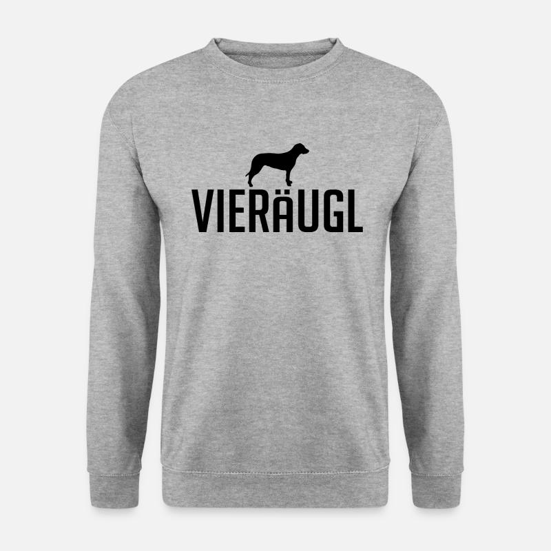 Vieräugl Hunderasse Hunde Wilsigns - Unisex Pullover - Weißgrau meliert