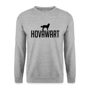 HOVAWART Hunderasse Hunde Hund Wilsigns - Unisex Pullover - Weißgrau meliert - Vorne - Alina (178cm) & Michal (187cm)