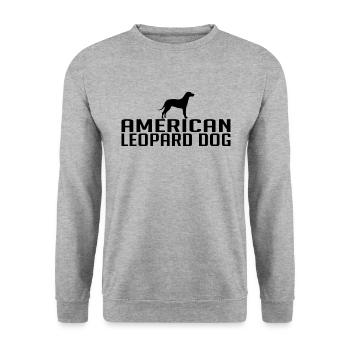 AMERICAN LEOPARD DOG Hunderasse Hund Wilsigns - Unisex Sweatshirt - salt & pepper - Front - Alina (178cm) & Michal (187cm)