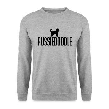 Aussiedoodle Races de chiens Chiens Wilsigns - Sweat-shirt Unisexe - gris chiné - Devant - Alina (178cm) & Michal (187cm)