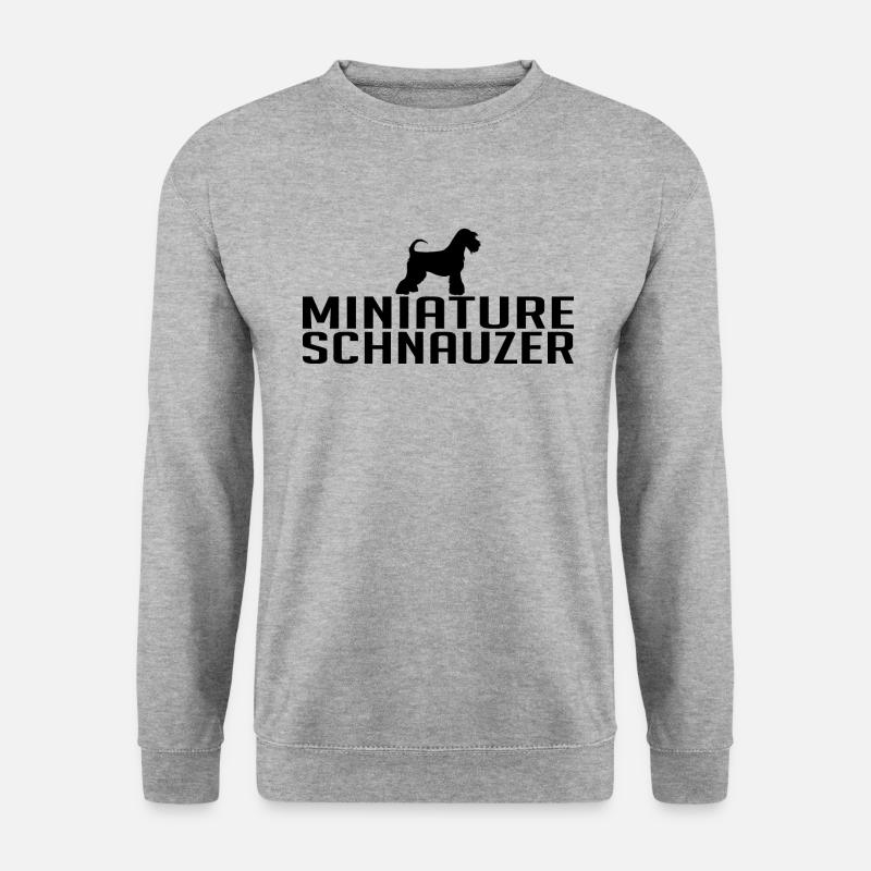 Miniature Schnauzer Hunderasse Hunde Wilsigns - Unisex Pullover - Weißgrau meliert
