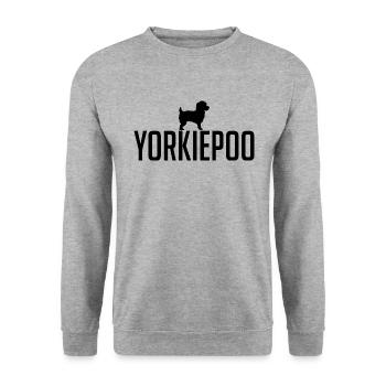 Yorkiepoo Dog Breeds Dogs Dog Wilsigns - Unisex Sweatshirt - salt & pepper - Front - Alina (178cm) & Michal (187cm)