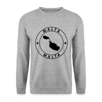 Malta - Unisex Pullover - Weißgrau meliert - Vorne - Alina (178cm) & Michal (187cm)