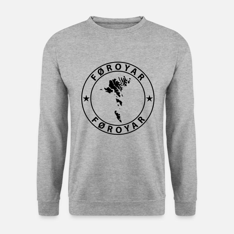 Färöer Inseln - Unisex Pullover - Weißgrau meliert