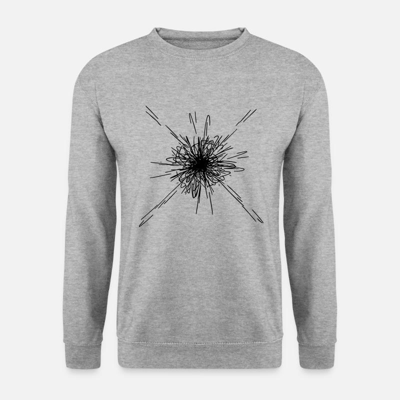 Mandala Explosion Lines Pattern - Unisex Sweatshirt - salt & pepper