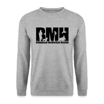 BMH BAVARIAN MOUNTAIN HOUND Hunting Dogs Wilsigns - Unisex Sweatshirt - salt & pepper - Front - Alina (178cm) & Michal (187cm)