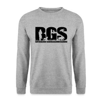 BGS Bavarian Mountain Sweat Dog Hunting Wilsigns - Unisex Sweatshirt - salt & pepper - Front - Alina (178cm) & Michal (187cm)