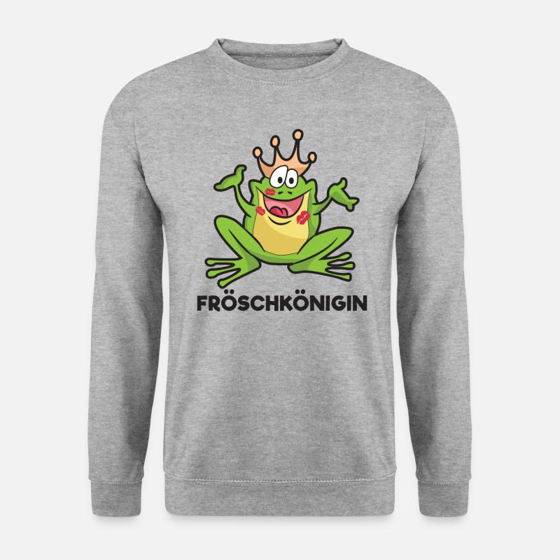 Froschkönig - Unisex Pullover - Weißgrau meliert