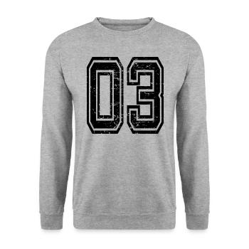 03 Afyon used look black - Unisex Sweatshirt - salt & pepper - Front - Alina (178cm) & Michal (187cm)