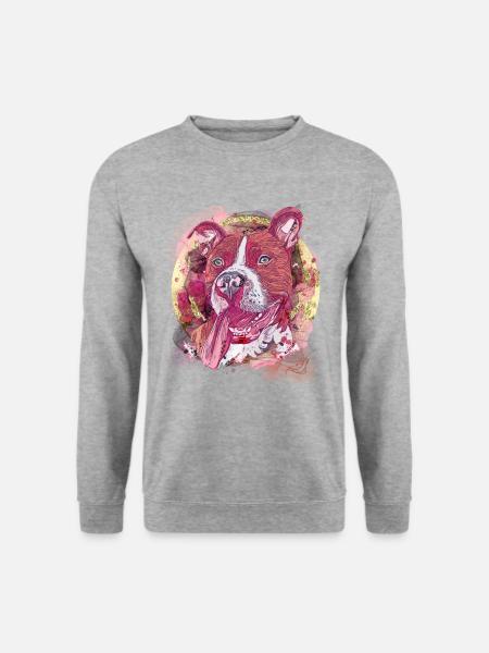 Pitbull Glitter and Gold - Unisex Pullover - Weißgrau meliert