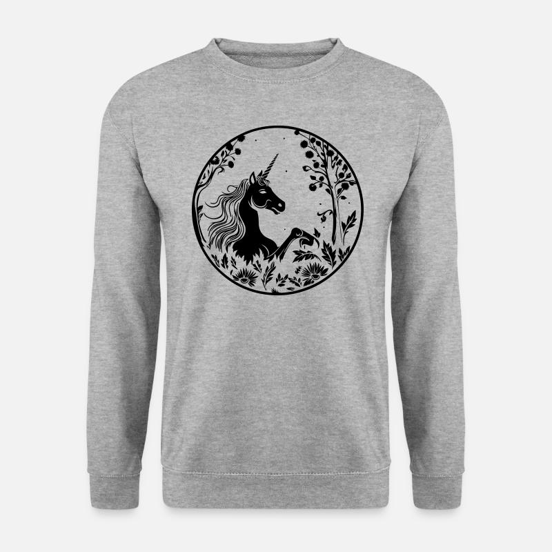 Licorne - Sweat-shirt Unisexe - gris chiné