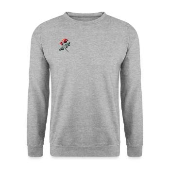Polygone rose - Sweat-shirt Unisexe - gris chiné - Devant - Alina (178cm) & Michal (187cm)