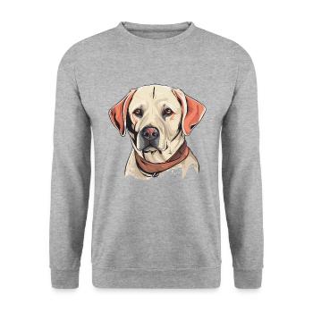 Labrador - Sweat-shirt Unisexe - gris chiné - Devant - Alina (178cm) & Michal (187cm)