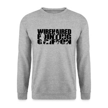 GRIFFON POINTU À POIL DUR Chiens de chasse Wilsigns - Sweat-shirt Unisexe - gris chiné - Devant - Alina (178cm) & Michal (187cm)