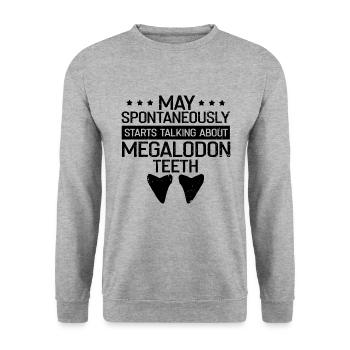 Fossil Archaeology Design Fossils Fossil Hunters - Unisex Sweatshirt - salt & pepper - Front - Alina (178cm) & Michal (187cm)
