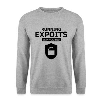Cybersecurity Design for Hackers and Cyber Security - Unisex Sweatshirt - salt & pepper - Front - Alina (178cm) & Michal (187cm)
