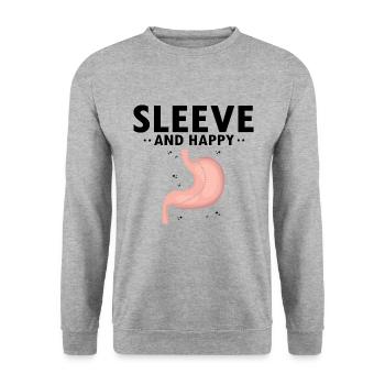 Gastric Bypass and Gastric Bypass Operation Design - Unisex Sweatshirt - salt & pepper - Front - Alina (178cm) & Michal (187cm)