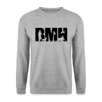 BMH BAVARIAN MOUNTAIN HOUND Hunting Dogs Wilsigns - Unisex Sweatshirt - salt & pepper - Front - Alina (178cm) & Michal (187cm)