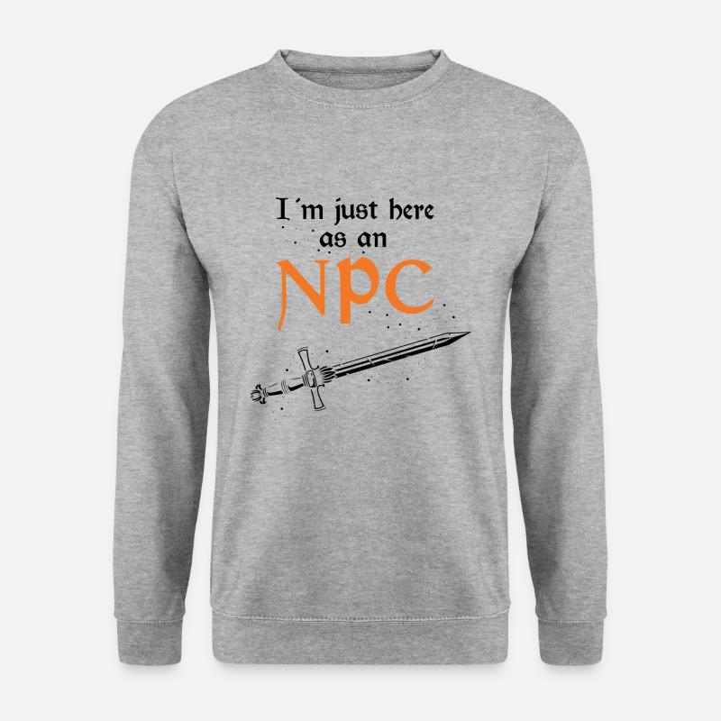 Fantasy-Rollenspiel Zitat für Schwertkampf - Unisex Pullover - Weißgrau meliert