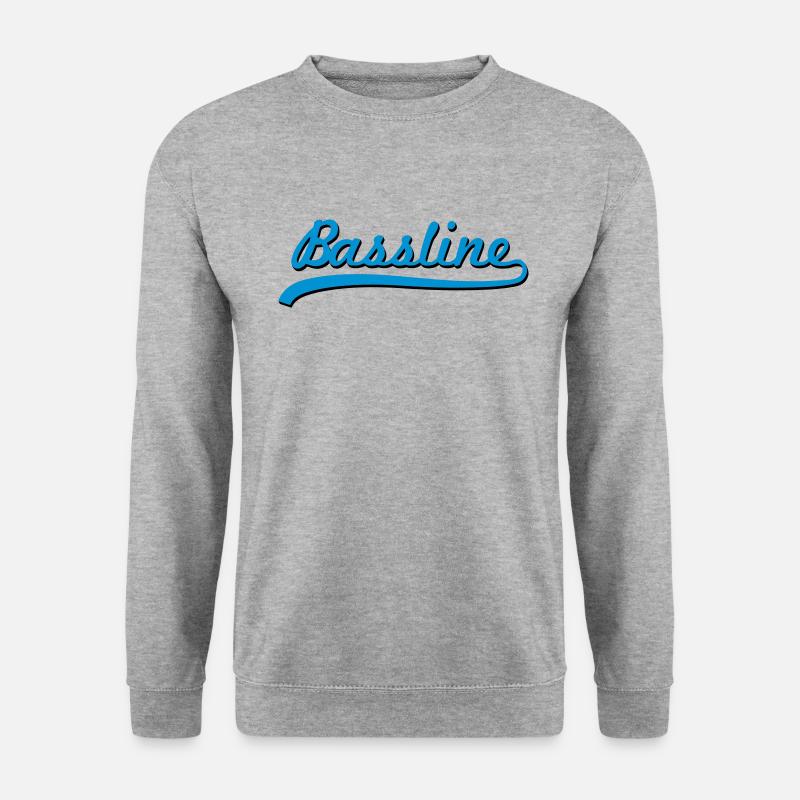 Bassline / Dubstep / Techno / Bass - Unisex Pullover - Weißgrau meliert