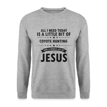 Conception de coyote pour les réacteurs de coyote - Sweat-shirt Unisexe - gris chiné - Devant - Alina (178cm) & Michal (187cm)