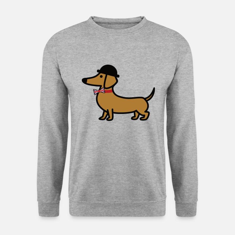 Londondackel - Unisex Pullover - Weißgrau meliert