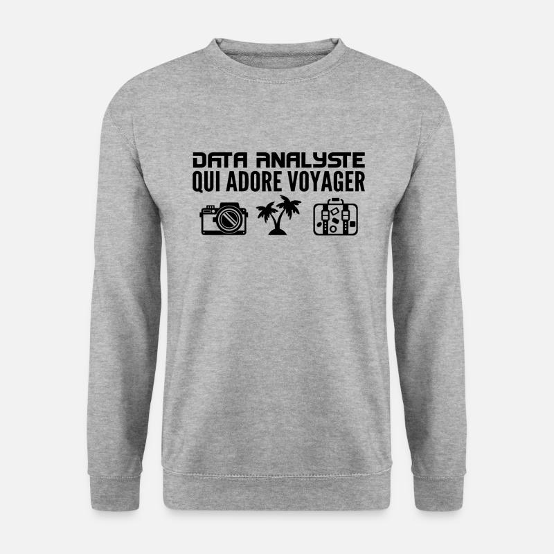 Travelers & Data Analysts: Passion & Discovery - Unisex Sweatshirt - salt & pepper