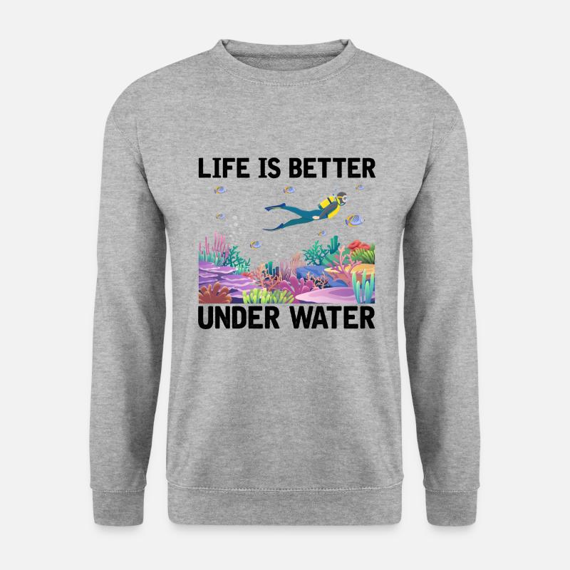 Diving Adventure Divers Sea Ocean - Unisex Sweatshirt - salt & pepper