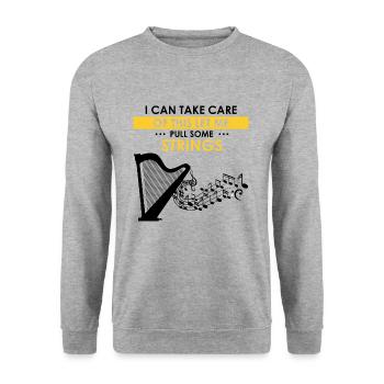 Conceptions de harpiste pour conceptions de harpiste - Sweat-shirt Unisexe - gris chiné - Devant - Alina (178cm) & Michal (187cm)
