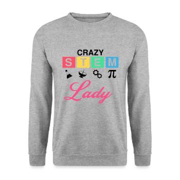 Steminist Science Design for Women Science - Unisex Sweatshirt - salt & pepper - Front - Alina (178cm) & Michal (187cm)